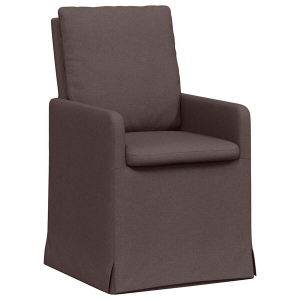 vidaXL Chaises de salle &agrave; manger 2 pcs Marron fonc&eacute; 57 x 67 x 98 cm