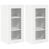 vidaXL Armoire suspendue 2 pc Blanc Bois d'ing&eacute;nierie