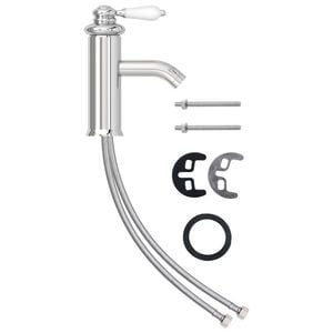 vidaXL Robinet de lavabo de salle de bain Finition chrom&eacute;e 130x180 mm