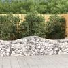 vidaXL Paniers à gabions arqués 15 pcs 200x50x60/80 cm fer galvanisé