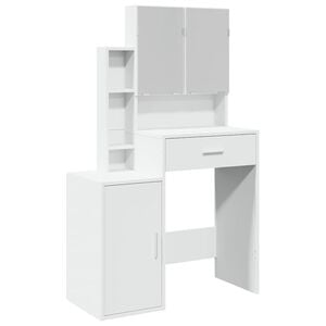 vidaXL Coiffeuse avec armoire blanc 80x35x132 cm