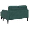 vidaXL Canap&eacute; 2 places avec m&eacute;ridienne en L vert fonc&eacute; 125 cm velours