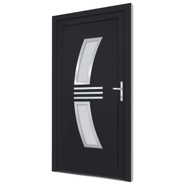vidaXL Porte d'entr&eacute;e anthracite 108x208 cm PVC