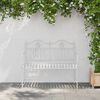vidaXL Banc de jardin Blanc antique 103,5 x 59 x 89 cm Acier