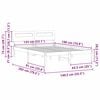 vidaXL Cadre de lit avec t&ecirc;te de lit Marron 135 x 190 cm Pin massif