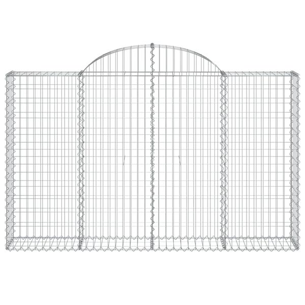 vidaXL Paniers à gabions arqués 40 pcs 200x30x120/140 cm Fer galvanisé