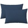 vidaXL Coussin avec oreiller HEERLEN 2 pc Bleu Tissu