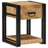 vidaXL Table de chevet 40x40x50 cm en bois massif brut de manguier
