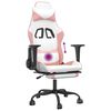 vidaXL Chaise de jeu de massage avec repose-pied Blanc rose Similicuir