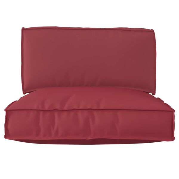 vidaXL Set de coussins de palette 2 pcs Bordeaux Tissu Oxford