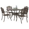 vidaXL Ensemble de tables de jardin 5 pcs Bronze Aluminium coul&eacute;