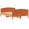 vidaXL Cadre de lit sans matelas cire marron 150x200cm bois pin massif