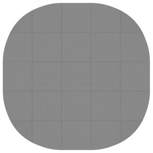 vidaXL Tapis de sol de piscine 25 pc &Oslash; 292 cm Rond Mousse EVA Gris