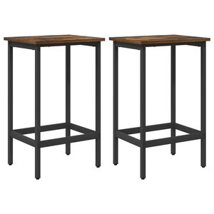 vidaXL Tabouret de bar 2 pc Ch&ecirc;ne fum&eacute; 40 x 32 x 64 cm