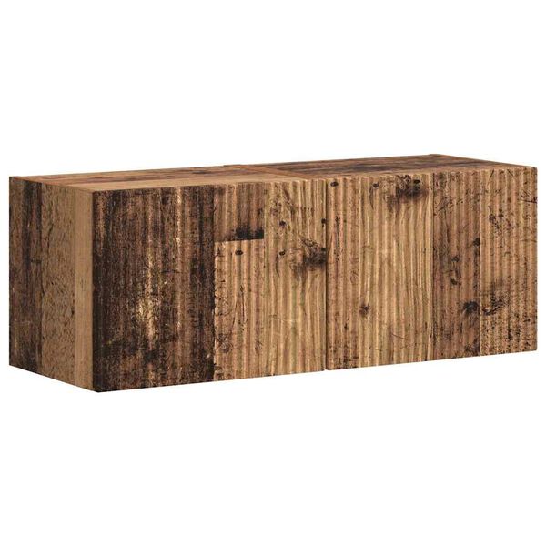 vidaXL Meuble TV mural 2 pcs Bois Ancien 60 x 31 x 29.5 cm