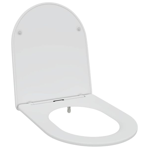 vidaXL Si&egrave;ge de toilette Blanc 47 x 36 x 3,4 cm Duroplast