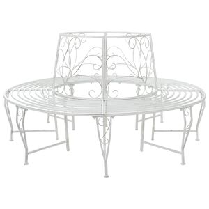 vidaXL Banc d'Arbre 8-Nombre de places &Oslash; 160 x 89 cm Acier