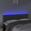 vidaXL T&ecirc;te de lit &agrave; LED Gris fonc&eacute; 160x7x78/88 cm Velours