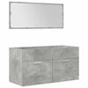vidaXL Ensemble de meubles de salle de bain 4 pcs gris b&eacute;ton