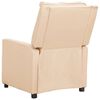 vidaXL Fauteuil inclinable Cr&egrave;me Tissu