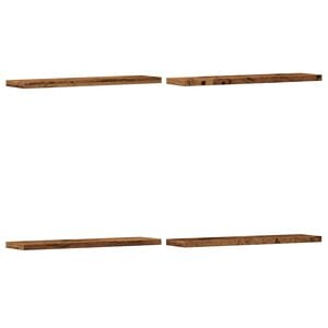 vidaXL &Eacute;tag&egrave;res murales 4 pcs vieux bois 40x10x1,5cm bois d'ing&eacute;nierie