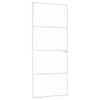 vidaXL Porte d'int&eacute;rieur Blanc 83x201,5 cm Tremp&eacute; verre aluminium fin