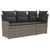 vidaXL 2 pc Sofa de jardin avec accoudoirs et sofa d'angle Rotin PE