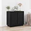 vidaXL Buffet Ch&ecirc;ne noir 80 x 40 x 75 cm Bois d'ing&eacute;nierie