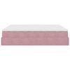 VidaXL Cadre de lit ottoman avec matelas rose 160x200 cm velours