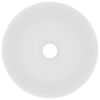 vidaXL Lavabo rond de luxe Blanc mat 40x15 cm Céramique