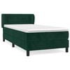 vidaXL Sommier &agrave; lattes de lit avec matelas Vert fonc&eacute; 90x200 cm