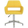 vidaXL Chaise pivotante de bureau Jaune Tissu