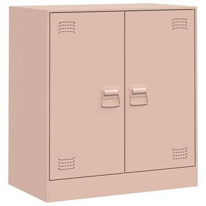 vidaXL Buffet rose 67x39x73 cm acier