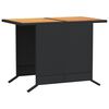 vidaXL Ensemble de bistro 3 pcs avec coussins noir résine tressée