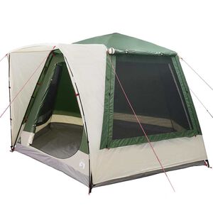 vidaXL Tente de camping Cabane Vert 420 x 420 x 227 cm Polyester