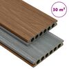 vidaXL Panneaux de terrasse et accessoires WPC Marron/gris 30 m&sup2; 4 m