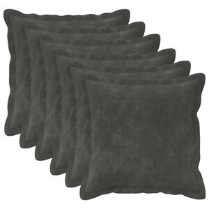 vidaXL Housse de coussin 6 pc HOUTEN Anthracite 30 x 30 cm