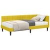 vidaXL Cadre de lit d'angle avec matelas 2 pcs Jaune Velours