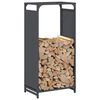 vidaXL Portant de bois chauffage anthracite 44x28x90 cm