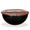 vidaXL Table basse Bois de r&eacute;cup&eacute;ration massif Noir Forme de bol