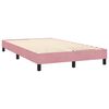 vidaXL Sommier &agrave; lattes de lit avec matelas et LED rose 120x220 cm velours