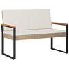 vidaXL Banc ext&eacute;rieur Beige et blanc cr&egrave;me 107 x 61 x 80 cm polyrotin