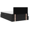 vidaXL Lit de Rangement avec matelas Noir 120 x 190 cm Velours