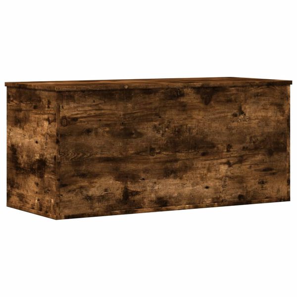 vidaXL Bo&icirc;te de rangement ch&ecirc;ne fum&eacute; 100x42x46 cm bois d'ing&eacute;nierie