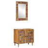 vidaXL Ensemble de mobilier de salle de bain 2 pi&egrave;ces Naturel
