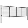 vidaXL Portail de jardin en acier 350 x 75 cm anthracite