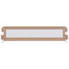 vidaXL Barrière de sécurité de lit d'enfant Taupe 180x42 cm Polyester