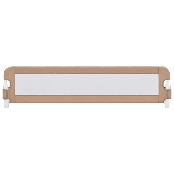 vidaXL Barrière de sécurité de lit d'enfant Taupe 180x42 cm Polyester