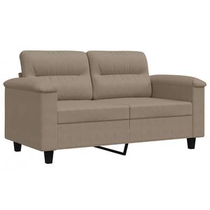 vidaXL Canap&eacute; &agrave; 2 places Taupe 120 cm Tissu microfibre