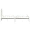 vidaXL Cadre de lit sans matelas blanc bois massif